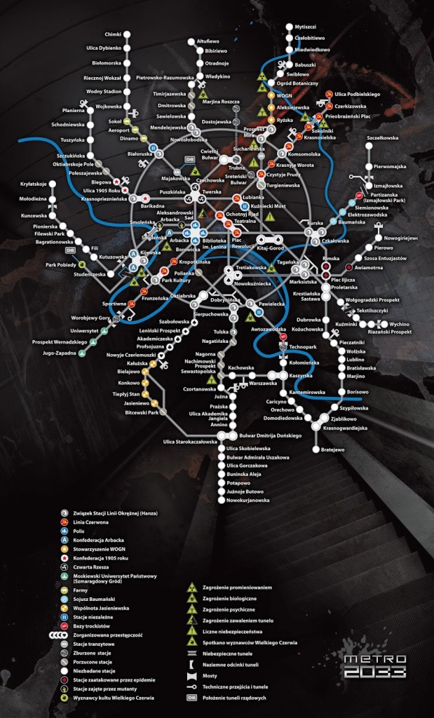 Carte du métro de Moscou dans le roman Métro 2033